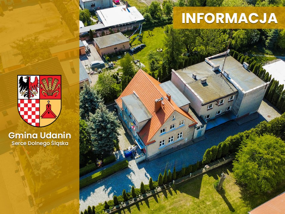 Wójt Gminy Udanin podaje do publicznej wiadomości obwieszczenie Regionalnego Dyrektora Ochrony Środowiska we Wrocławiu